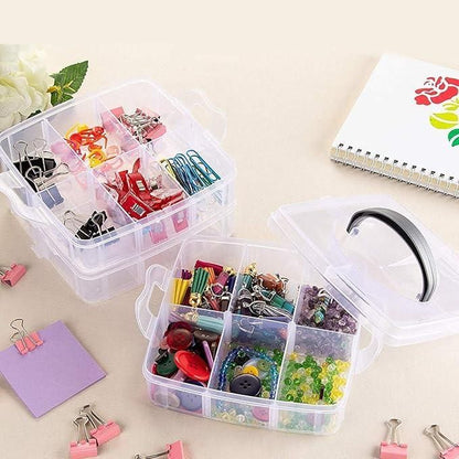 3 Layer 18 Grid Transparent Plastic Organizer