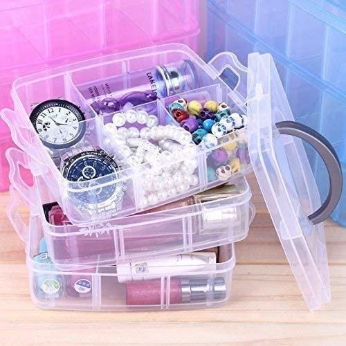 3 Layer 18 Grid Transparent Plastic Organizer