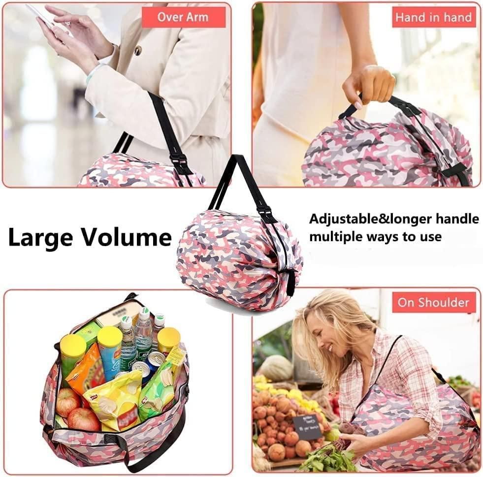 Foldable Shopping Handbag Travel Bag Women Shoulder Waterproof Carry Bag, Folding Tote Bag With Zip (1Pcs)
